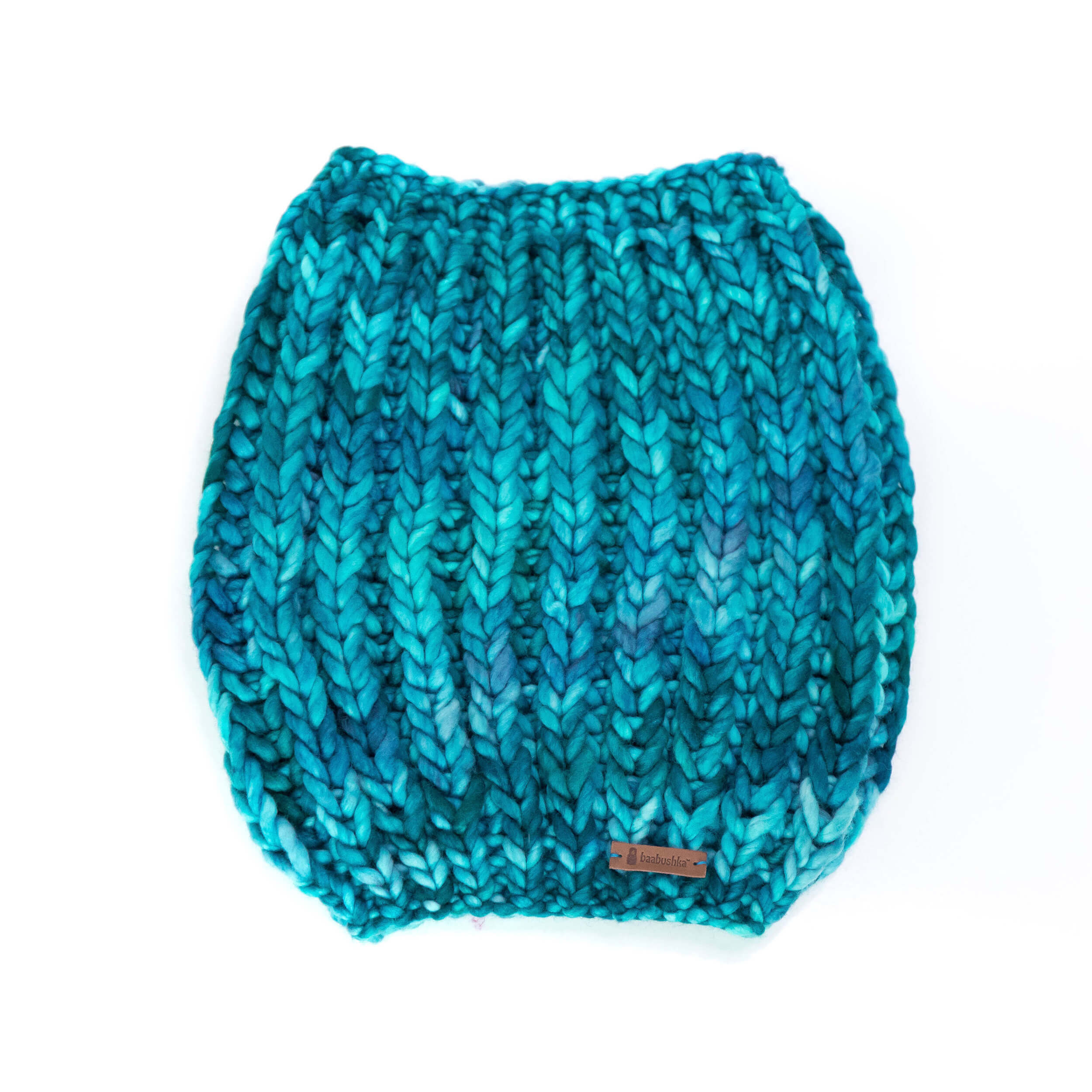 Women's Merino Wool Chunky Cowl - Ocean