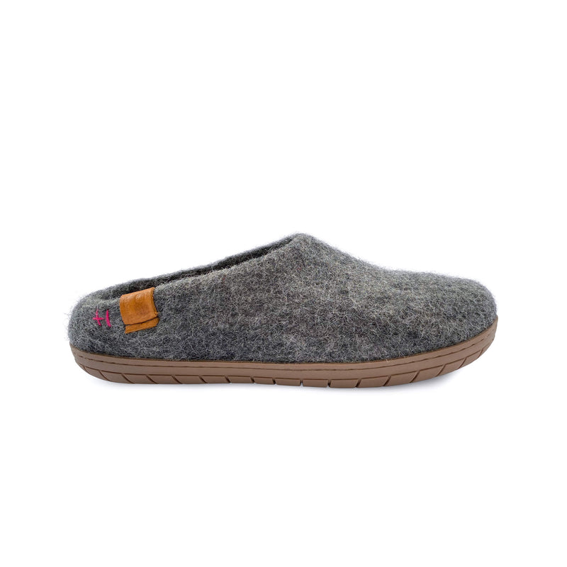 Baabushka's slippers use all-natural wool sourced from New Zealand with cast latex rubber soles and insoles