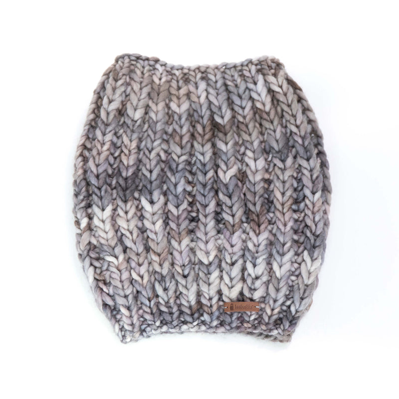 Women's Merino Wool Chunky Cowl - Smoky Pearl
