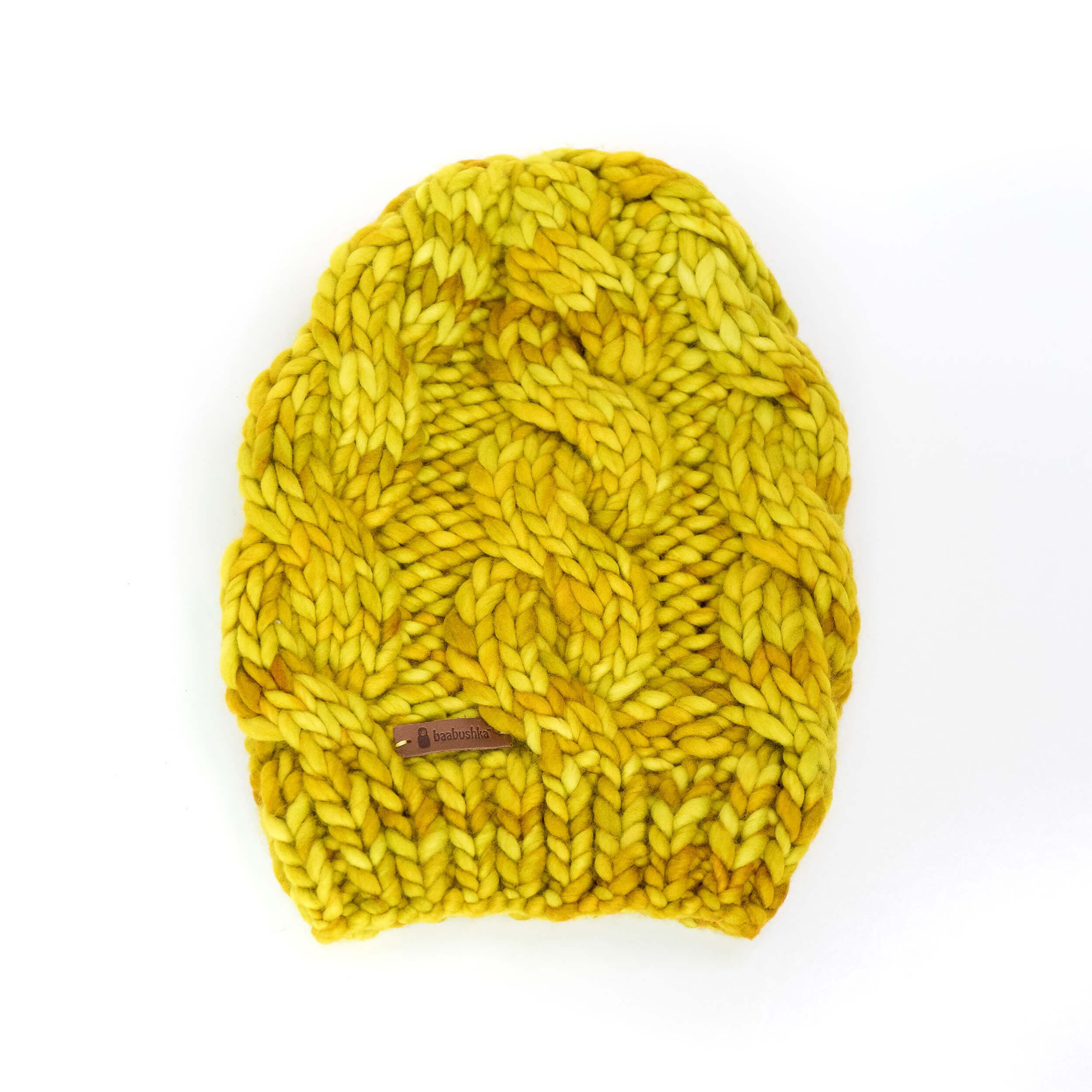 Women's Chunky Cable Knit Merino Wool Beanie - Dandelion