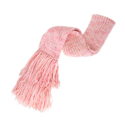 Women's Chunky Oversized Merino Wool Long Tassel Scarf - Cotton Candy