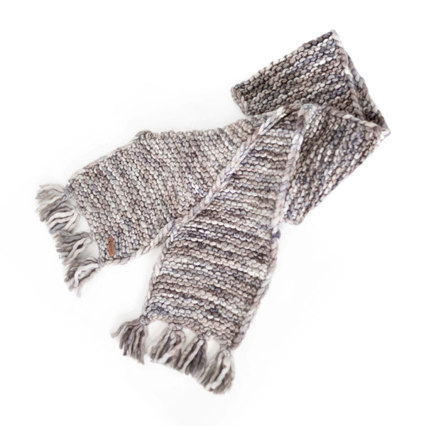 Men's Chunky Merino Wool Scarf - Smoky Pearl