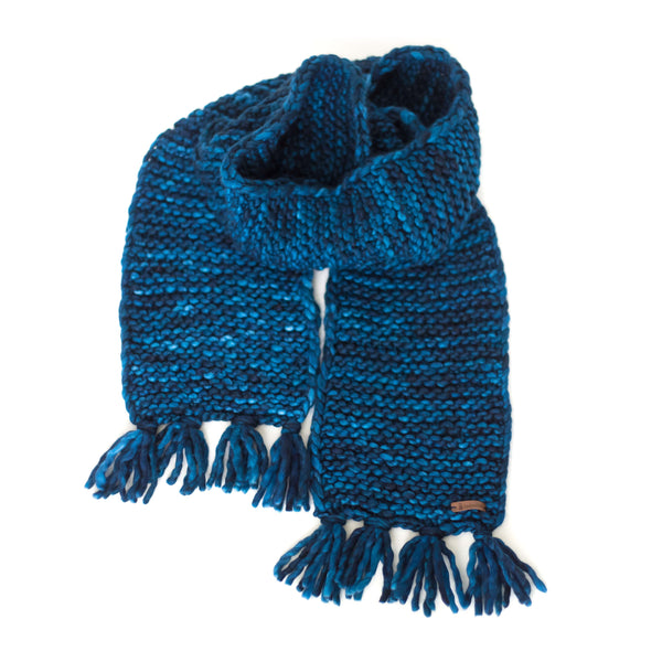 Men's Chunky Merino Wool Scarf - Midnight Blue