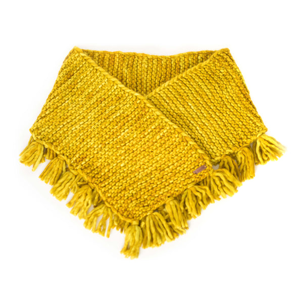 Women's Oversized Merino Wool Shawl with Tassles - Dandelion