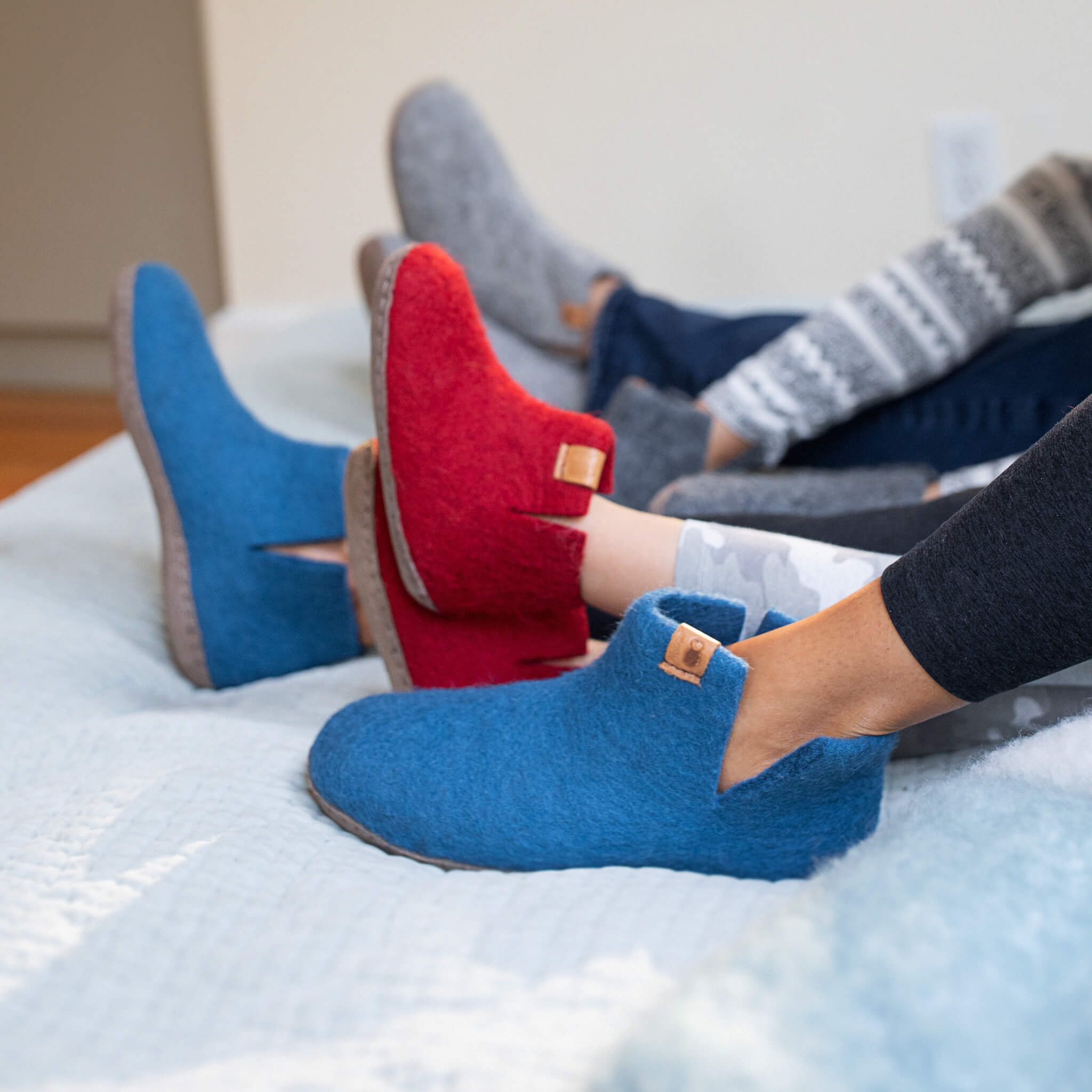 Baabushka fair-trade, eco-friendly, and exceptionally cozy wool booties for Men, Women, and Children